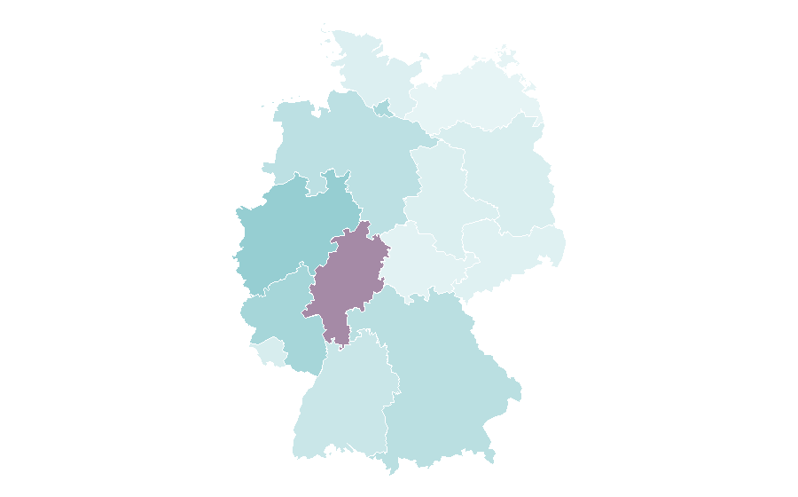 Affinity by region — coffee shop, Germany
