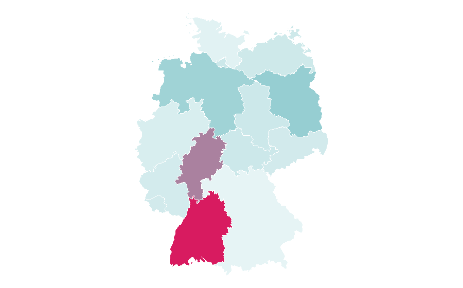 Affinity by region — Cognitive science, Germany
