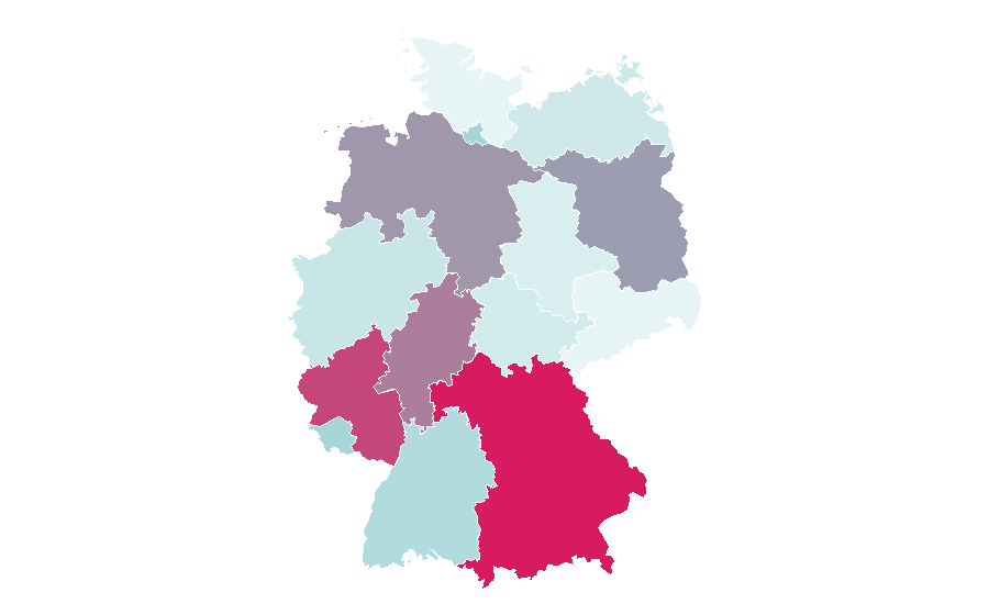 Affinity by region — College basketball, Germany