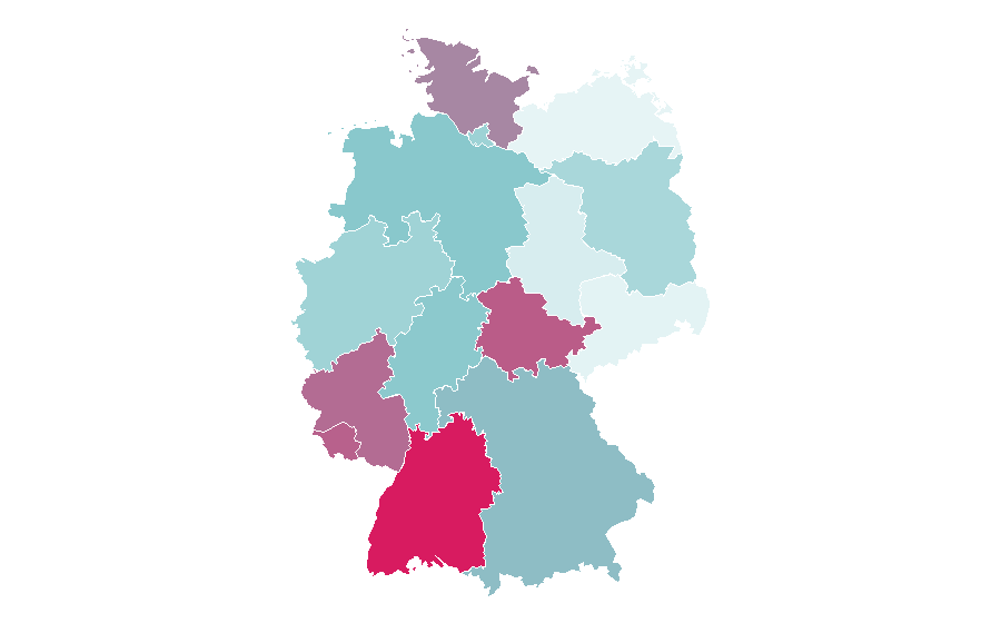Affinité par région — Commercial cleaning, Allemagne