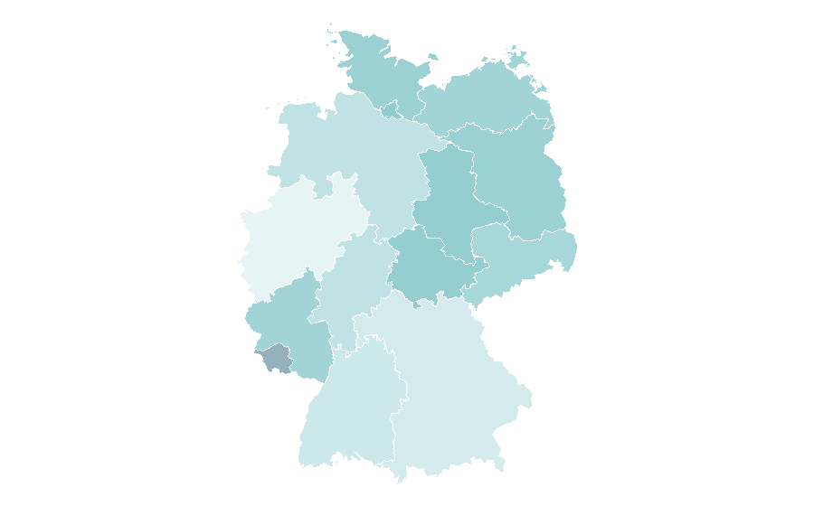 Affinity by region — Computer-aided manufacturing, Germany