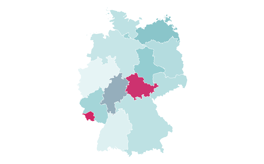 Afinidad por región — Computer program, Alemania