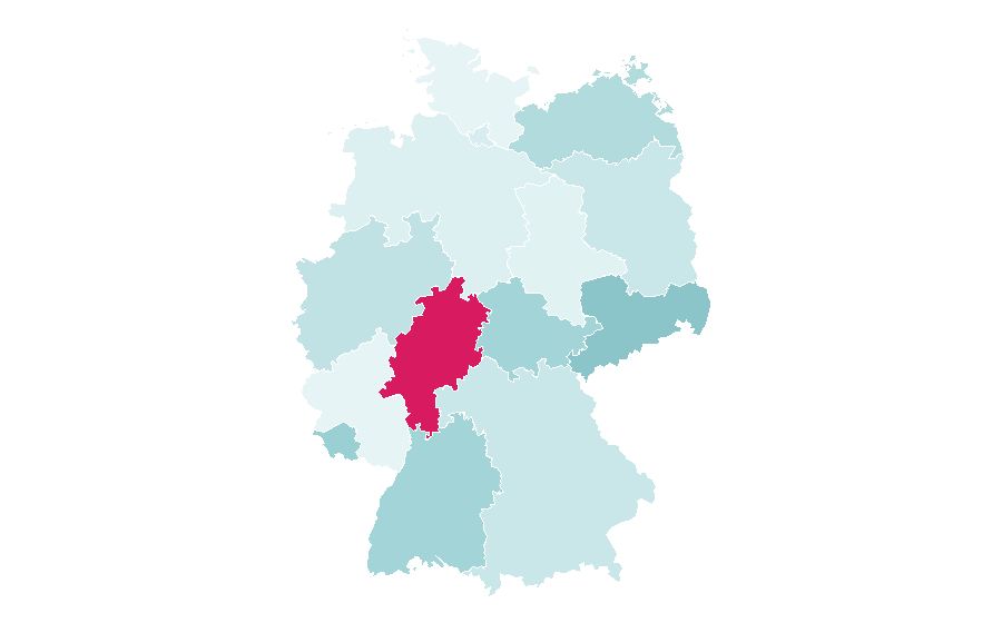 Afinidad por región — Computer programming, Alemania