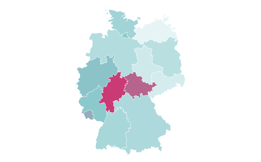 Affinità per regione — Computer science, Germania