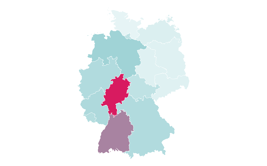 Affinity by region — Construction management, Germany