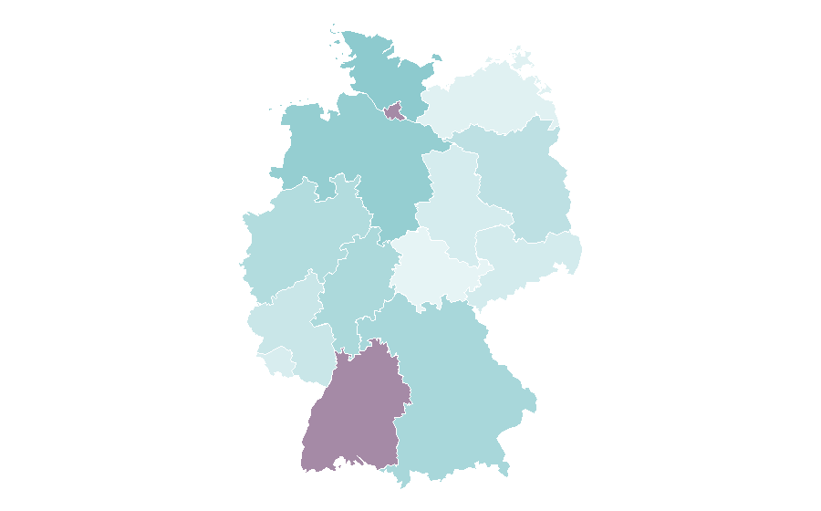 Affinité par région — Contemporary dance, Allemagne