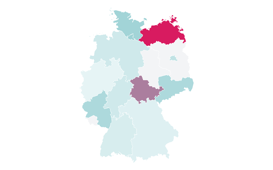 Affinity by region — Contemporary worship music, Germany