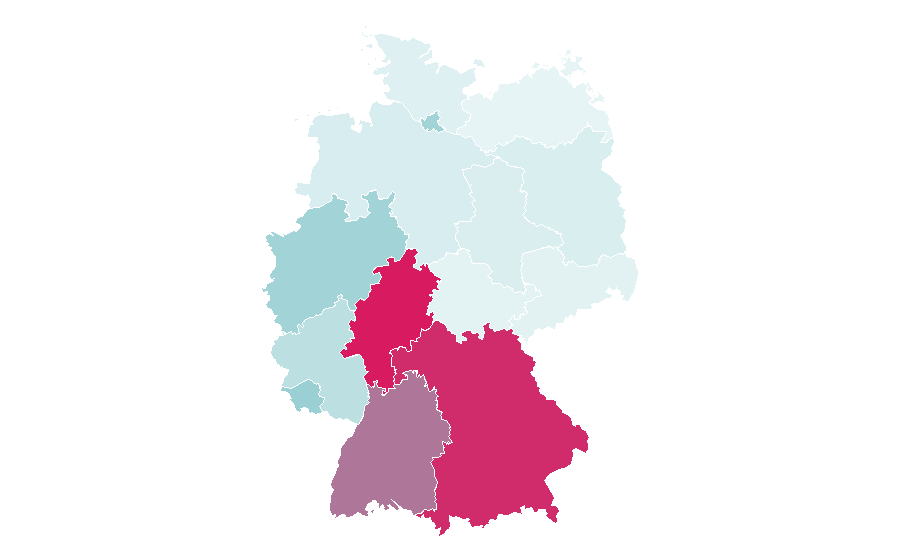 Affinity by region — Corriere della Sera, Germany