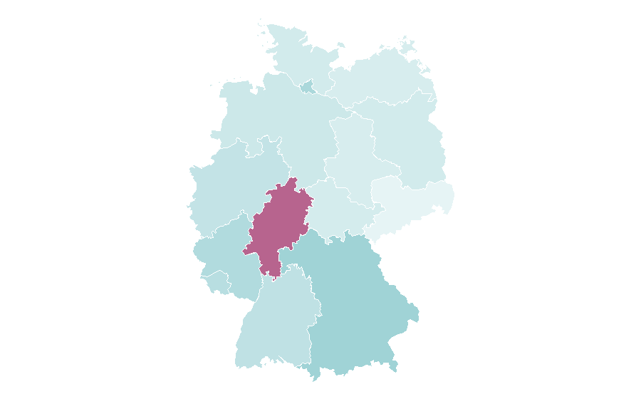 Affinité par région — Cosmetology, Allemagne