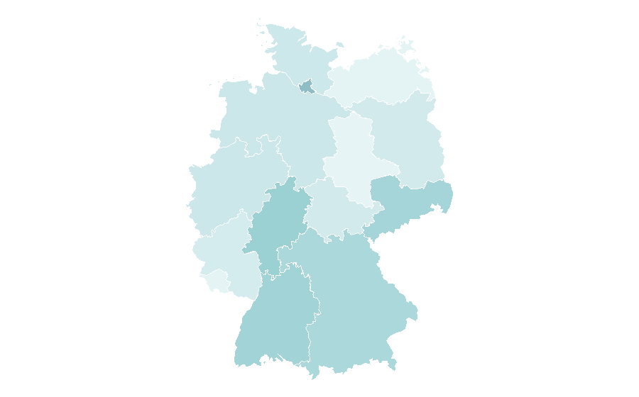 Affinity by region — CouchSurfing, Germany