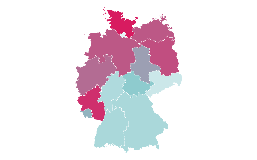 Affinity by region — Covert Affairs, Germany