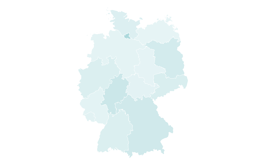 Affinity by region — Coworking, Germany