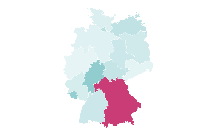 Affinity by region — CR Flamengo, Germany