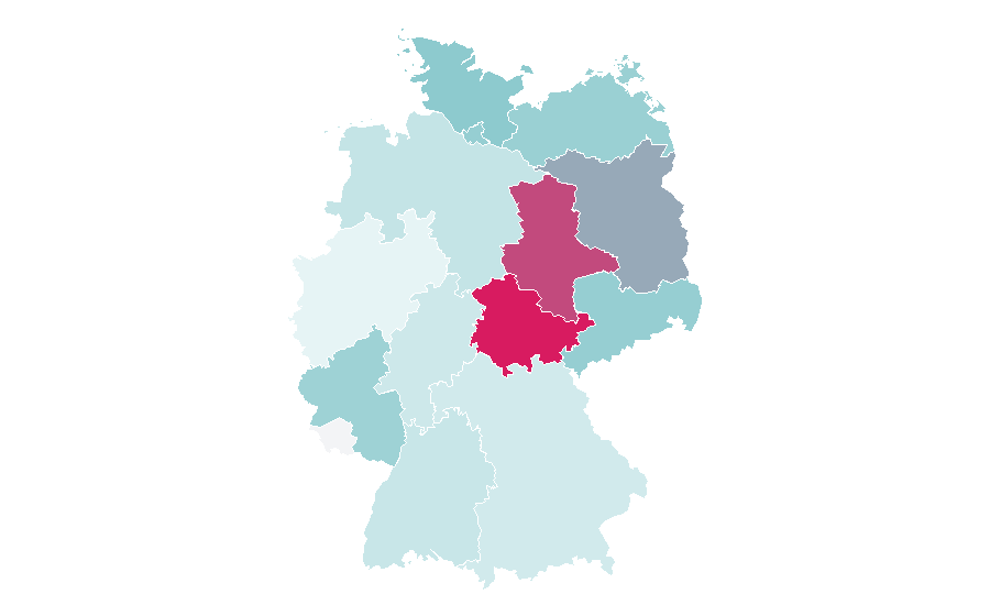 Affinité par région — Craft production, Allemagne