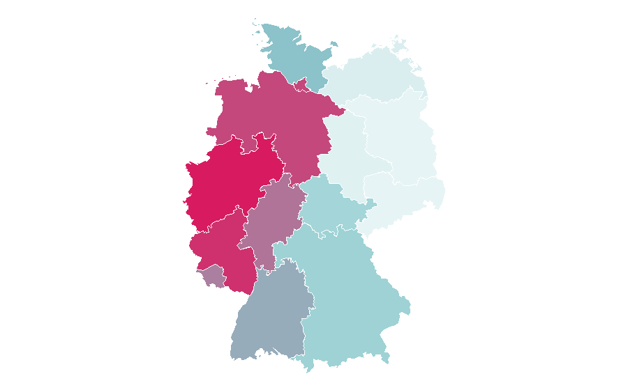 Affinity by region — Cranberry juice, Germany