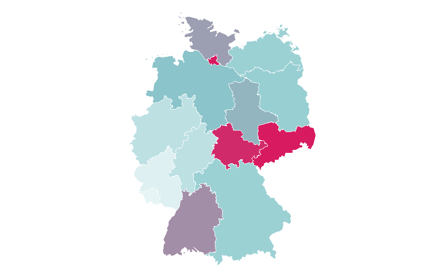 Affinity by region — Crane (machine), Germany