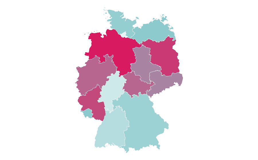 Affinity by region — Creeper (comics), Germany