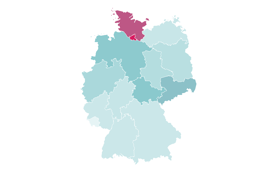 Affinity by region — Crime scene cleanup, Germany