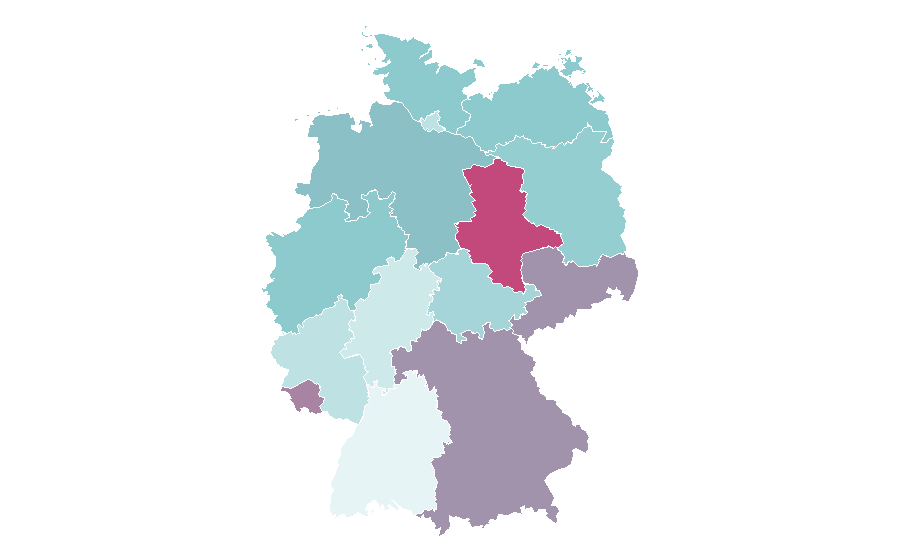 Affinity by region — criminal case, Germany