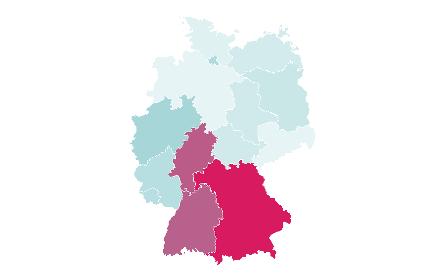 Affinity by region — Croatian language, Germany