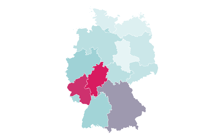 Affinity by region — Cuisine of the United States, Germany