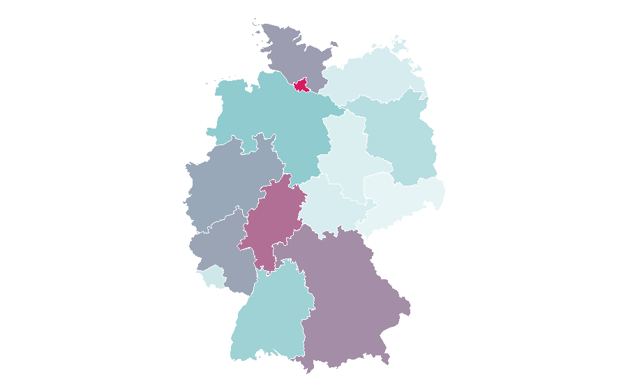 Affinity by region — Daily Mirror, Germany
