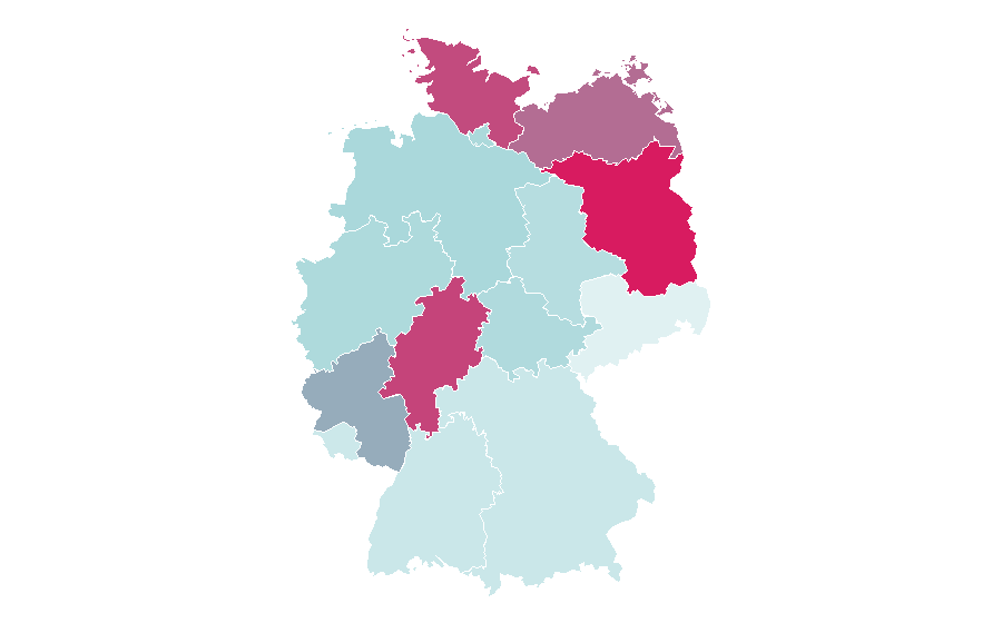 Affinity by region — DAK-Gesundheit, Germany