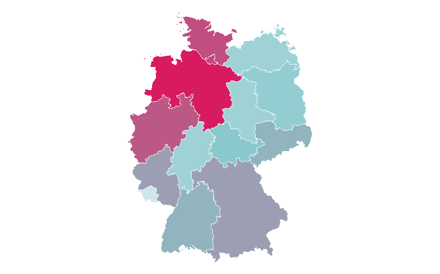 Affinité par région — Damian Hardung, Allemagne