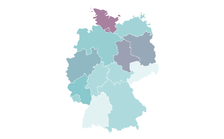 Affinity by region — Damian Lewis, Germany