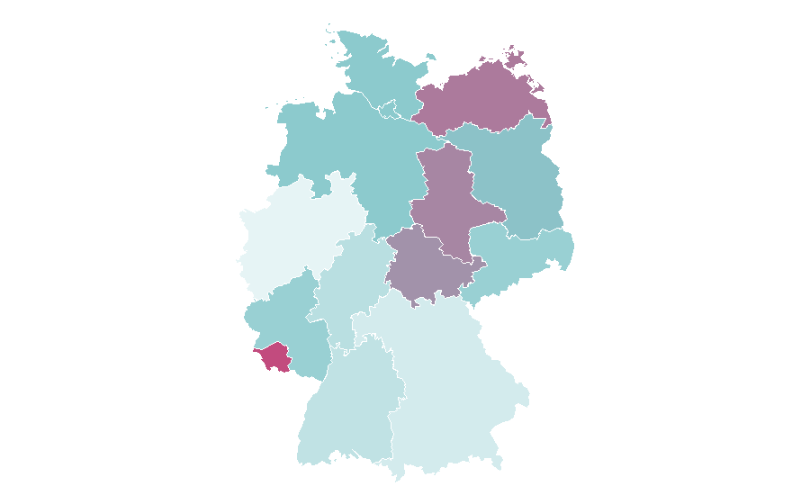 Affinity by region — Dance-pop, Germany