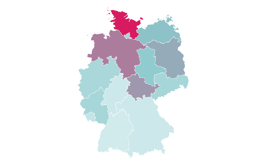 Affinità per regione — Dänisches Bettenlager, Germania