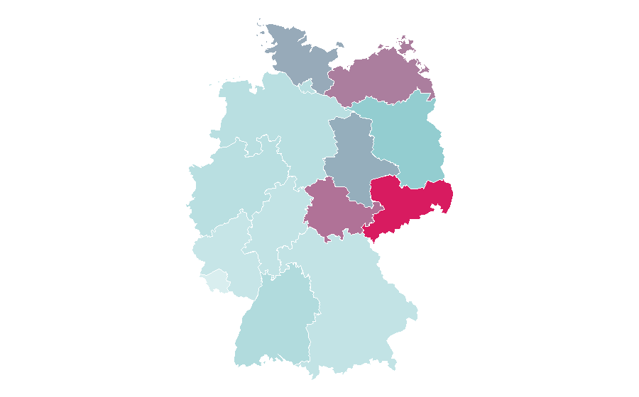 Affinity by region — Danish language, Germany