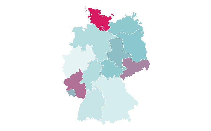 Affinity by region — Danish modern, Germany