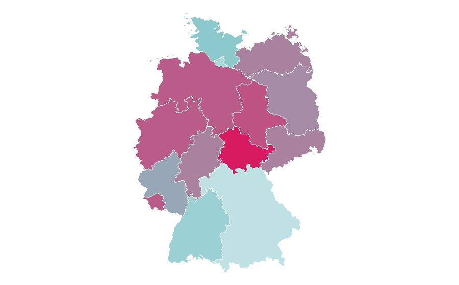 Affinity by region — Darknet, Germany
