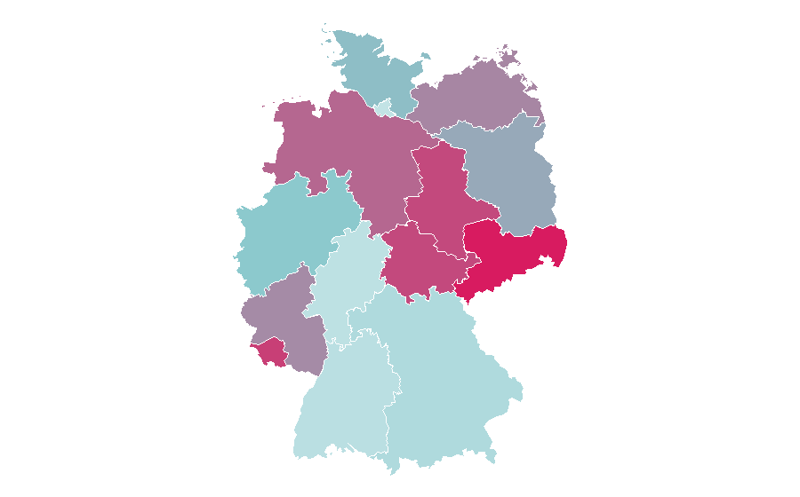Affinité par région — Darts, Allemagne