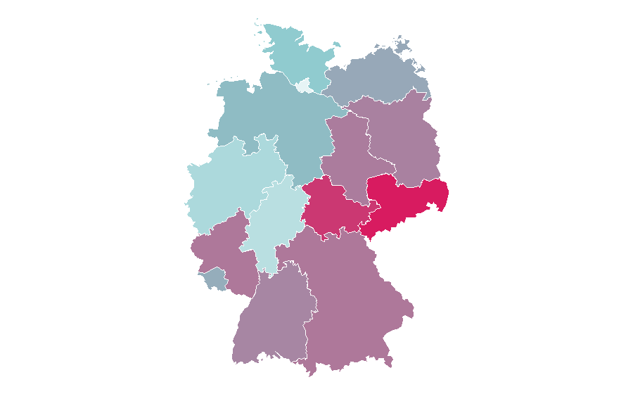 Affinity by region — Das große Backen, Germany
