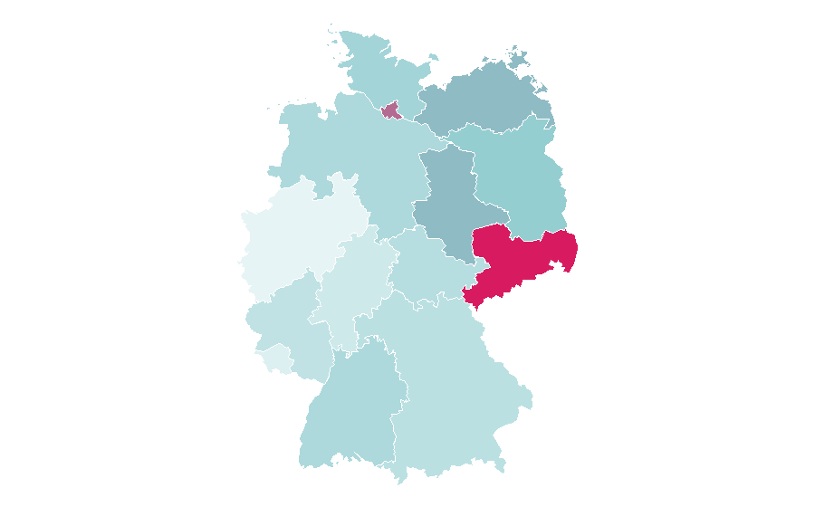 Affinity by region — Das Literarische Quartett, Germany