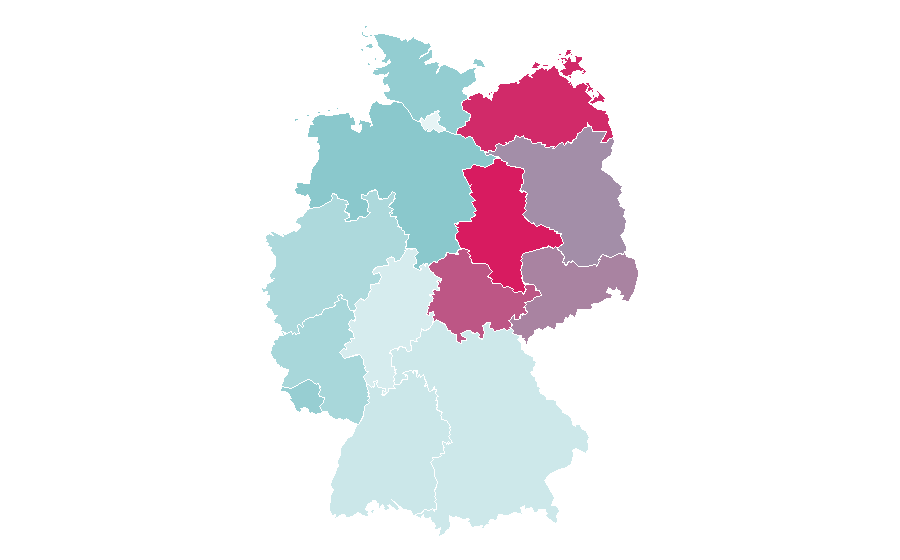 Affinity by region — Das Supertalent, Germany