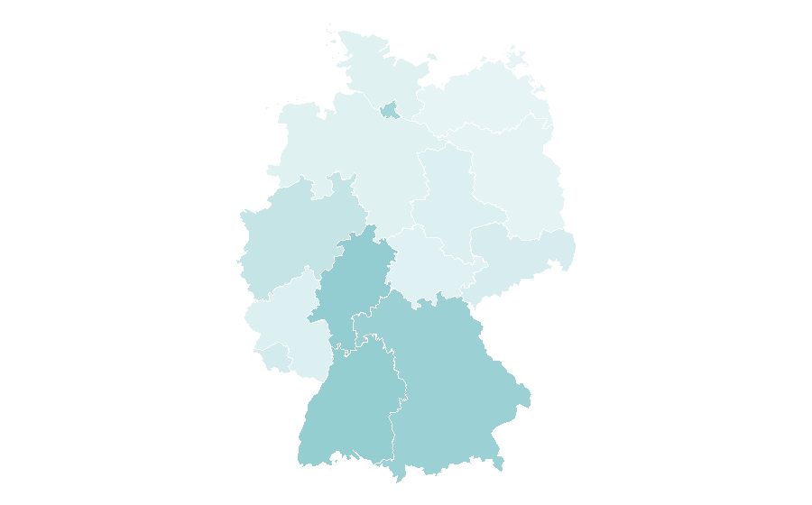 Affinity by region — Data mining, Germany