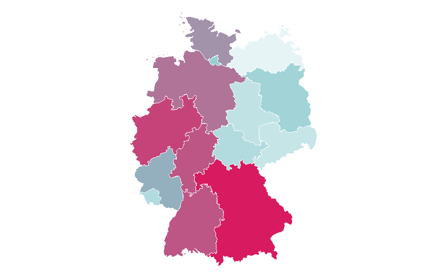 Affinità per regione — DAZN, Germania