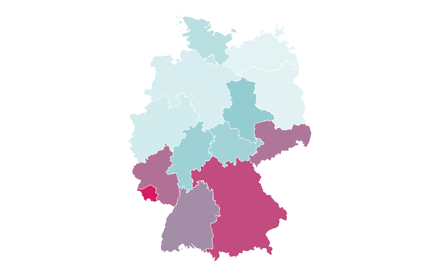 Affinität nach Region — Dehner, Deutschland