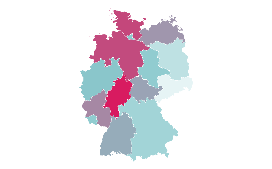 Affinity by region — Delfi (web portal), Germany