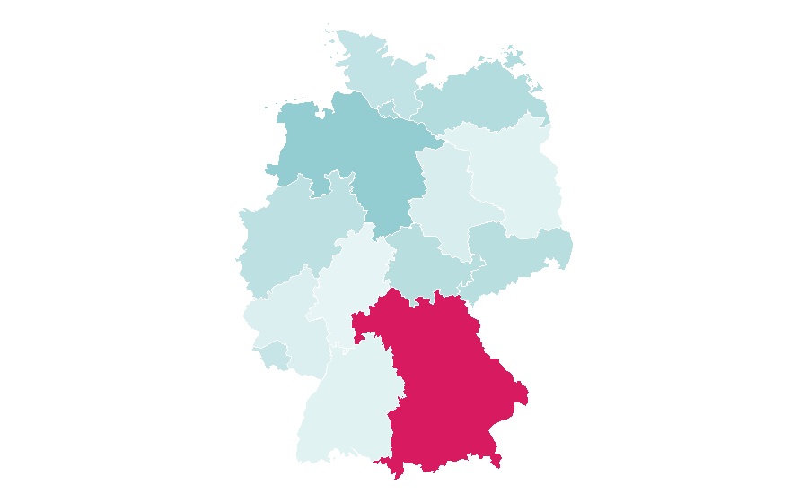 Affinity by region — Dental assistant, Germany