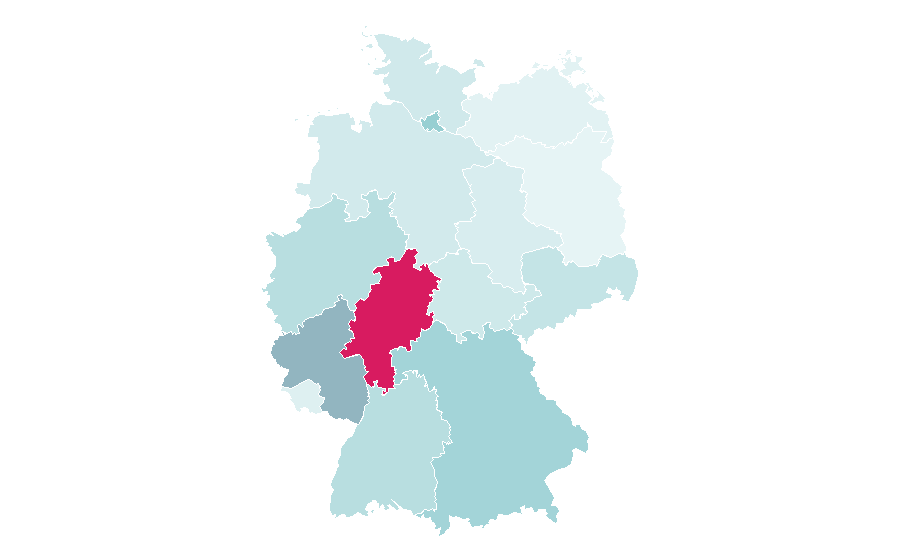 Affinità per regione — Dental consonant, Germania