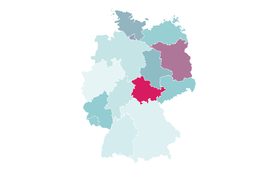 Affinity by region — Dental degree, Germany