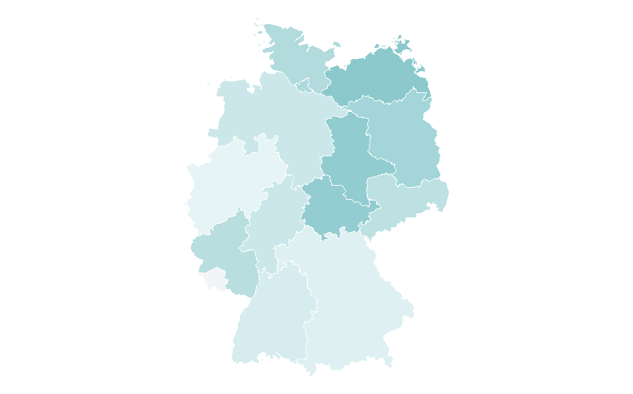Affinity by region — Design–build, Germany