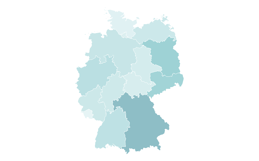 Affinity by region — Deutsche Eishockey Liga, Germany