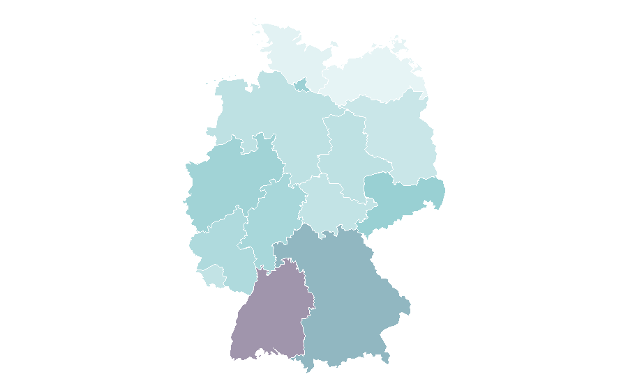 Afinidade por região — Deutsche Post, Alemanha