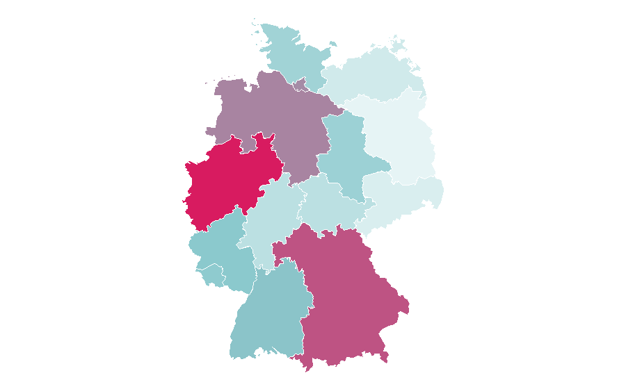 Affinity by region — Deutscher Basketballbund, Germany