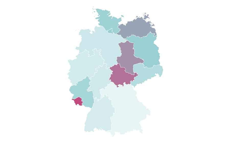 Affinity by region — Developmental biology, Germany